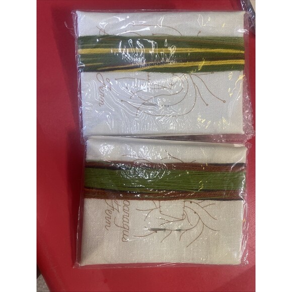 1975 Jiffy Stitchery Boston Fern Asparagus Fern Crewel Embroidery - Picture 4 of 4